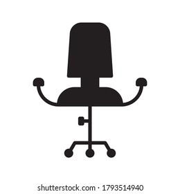 Office Chair Icon Vector Template Flat Design