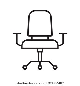 Office Chair Icon Vector Template Flat Design
