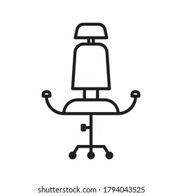 Office Chair Icon Vector Template Flat Design
