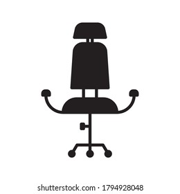 Office Chair Icon Vector Template Flat Design