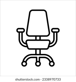 Office Chair Icon Vector Template Flat Design on background