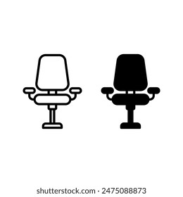 Office Chair Icon Vector Template Flat Designcolor editable