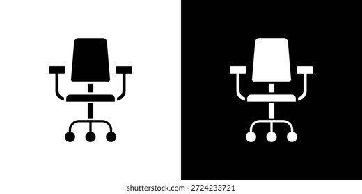 Icono de silla de oficina. Plantilla de Vector. Concepto Icon diseño plano.
