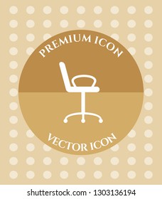 Office Chair Icon for Web. Application, Software & Graphic Design.