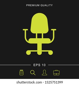 Office chair icon for web and mobile