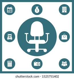Office chair icon for web and mobile