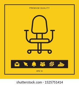 Office chair icon for web and mobile