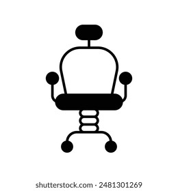 office chair icon with white background vector stock illustration