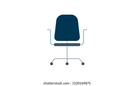 Office chair icon. Workplace and furniture usage. Vector illustration