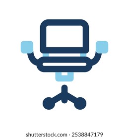 Office chair icons. colorful office color lines for dashboards, can be used for websites, UI and mobile apps.