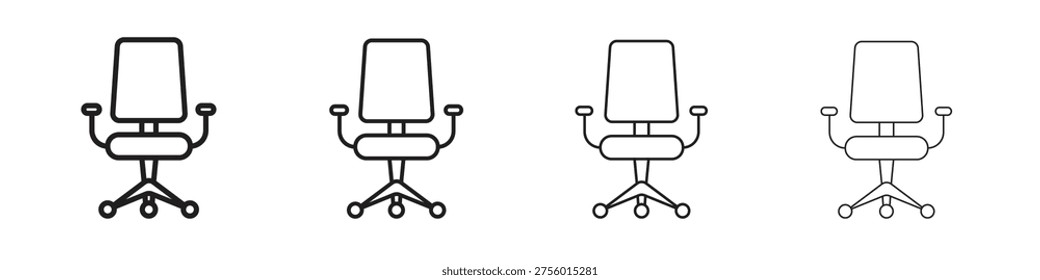 Office chair icons vector logo illustration simple design. Web UI design.