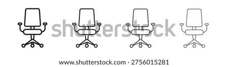 Office chair icons vector logo illustration simple design. Web UI design.