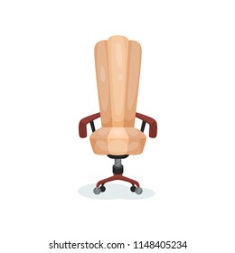 Office chair, interior design element vector Illustration on a white background
