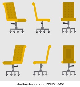 Office chair interior set. 