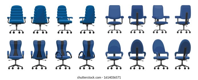 Office chair isolated cartoon icon.Vector illustration interior furniture on white background . Vector cartoon set icon office chair.