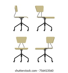Office chair isolated on white background. Vector illustration.