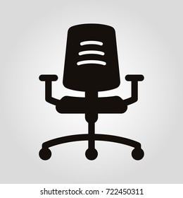 Office chair isolated vector flat icon