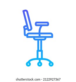 Diseño de iconos de degradado de línea de Office Chair I