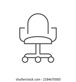 Office chair line outline icon