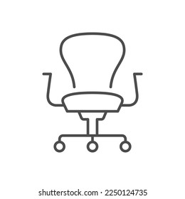 Office chair line outline icon