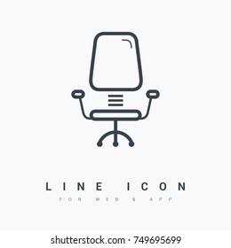 office chair line vector icon