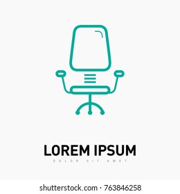 office chair line vector icon
