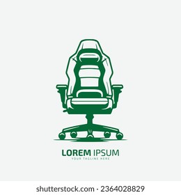 Design-Vorlage für Bürostuhl-Logo. Vektorgrafik eines modernen Bürostuhls.
