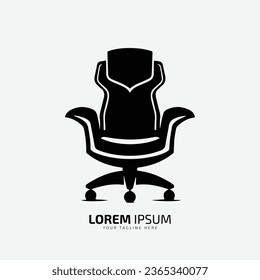 Plantilla de diseño del logotipo de la silla de Office. Ilustración vectorial de una moderna silueta de silla de oficina moderna