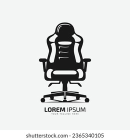 Design-Vorlage für Bürostuhl-Logo. Vektorgrafik eines modernen Bürostuhls. Silhouette