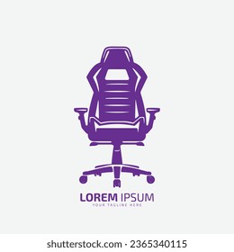 Office chair logo design template. Vector illustration of a modern office chair. on white background