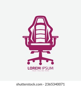 Office chair logo design. Vector illustration of a modern office chair. on white background