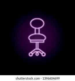 office chair neon icon. Elements of furniture set. Simple icon for websites, web design, mobile app, info graphics