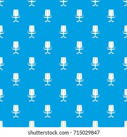 Office chair pattern repeat seamless in blue color for any design. Vector geometric illustration
