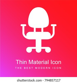 Office chair red and pink gradient material white icon minimal design