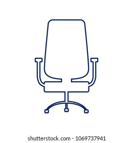 Office chair sign. Vector. Flat style black icon on white.