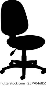 Office chair silhouette illustration. Company equipment for office.