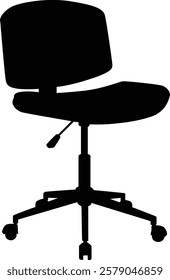 Office chair silhouette illustration. Company equipment for office.