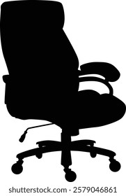 Office chair silhouette illustration. Company equipment for office.