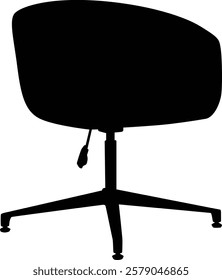 Office chair silhouette illustration. Company equipment for office.