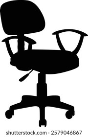 Office chair silhouette illustration. Company equipment for office.