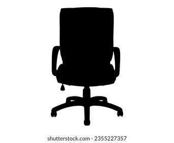 Office chair silhouette vector art