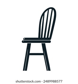 Office chair silhouette vector illustration white background