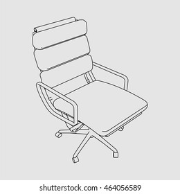 office chair sketch vector