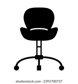 Office chair solid icon, office equipment concept, chair vector sign on white background, office chair glyph style for mobile concept and web design. Vector graphics