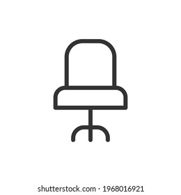 Office chair thin line icon. Symbol in trendy outline style. Premium design for web and apps. Perfect for UI. 