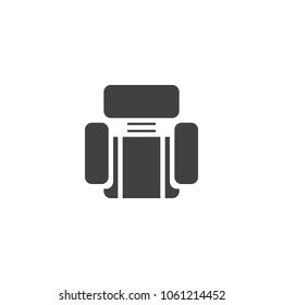 Office chair top view vector icon. filled flat sign for mobile concept and web design. Computer furniture seat simple solid icon. Symbol, logo illustration. Pixel perfect vector graphics
