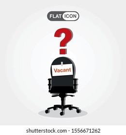 Office chair with vacant sign