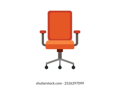 Office chair vector art illustration.