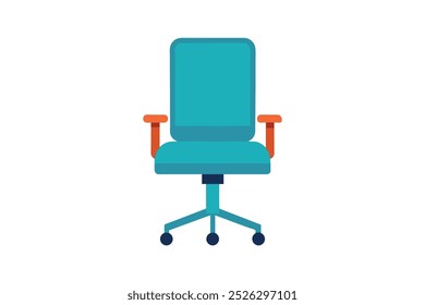 Office chair vector art illustration.