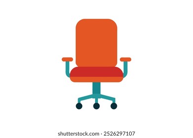 Office chair vector art illustration.